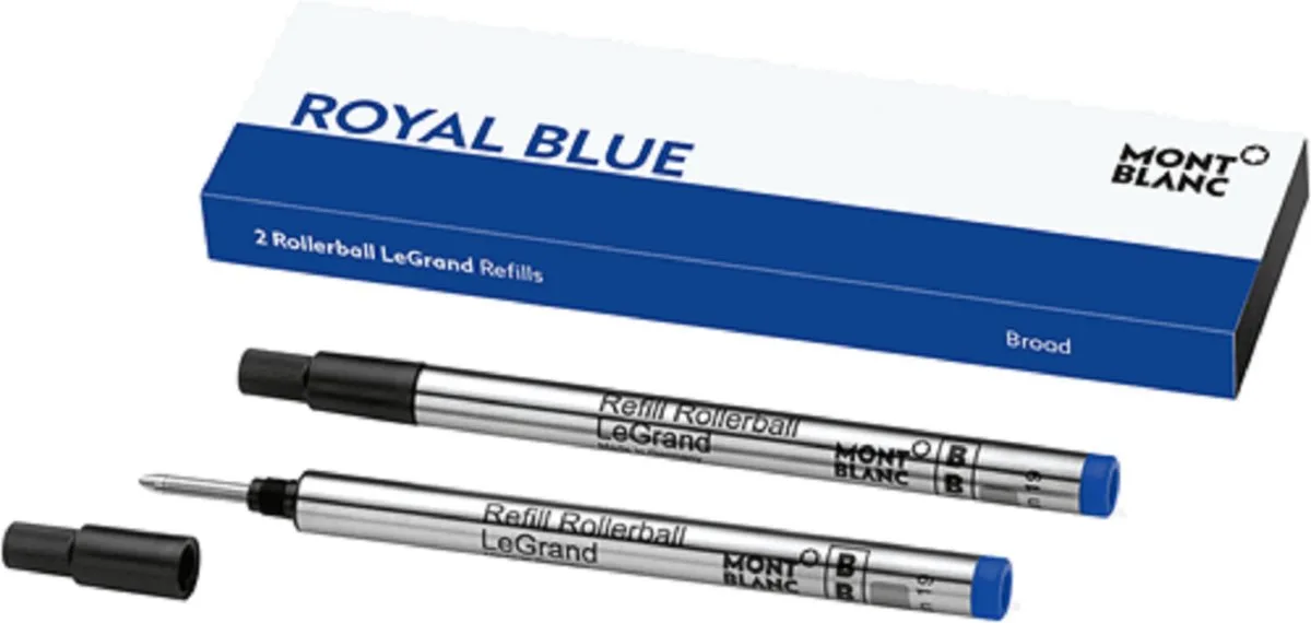 Rollerball LeGrand Refill BROAD 2 stuk van Montblanc in Royal Blue – productfoto