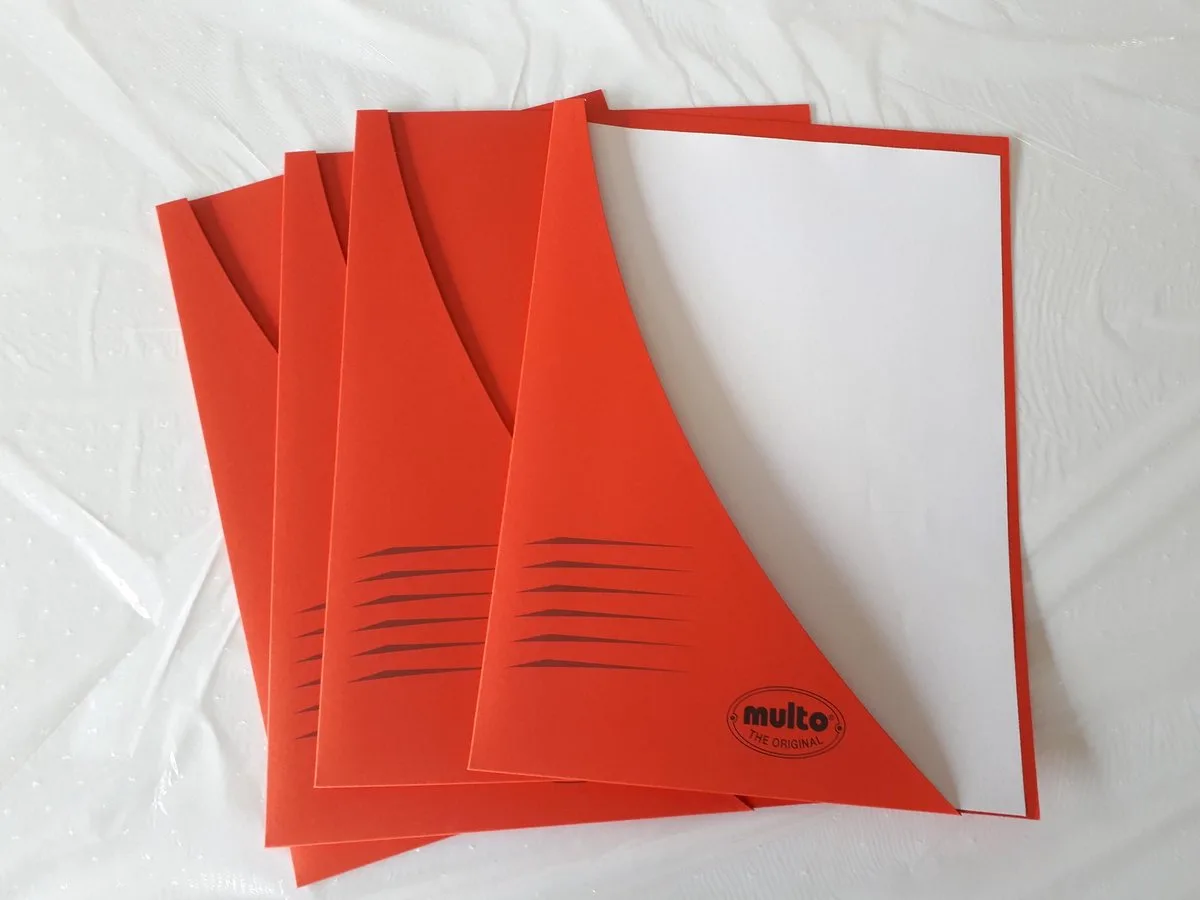 Insteekmap Driehoekmap Driehoeksmap Karton 5730056 FSC 50 stuks Zuurvrij van Multo in Rood – productfoto