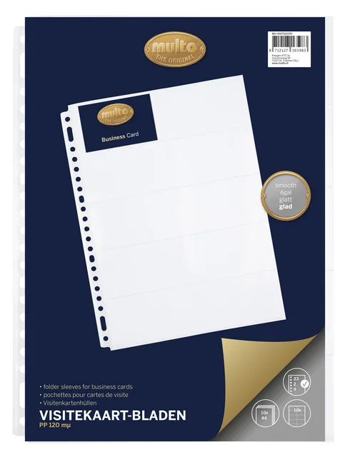 Showtas Multo 23-gaats A4 235x312mm PP voor 10 visitekaartjes 10 stuks van Multo – productfoto
