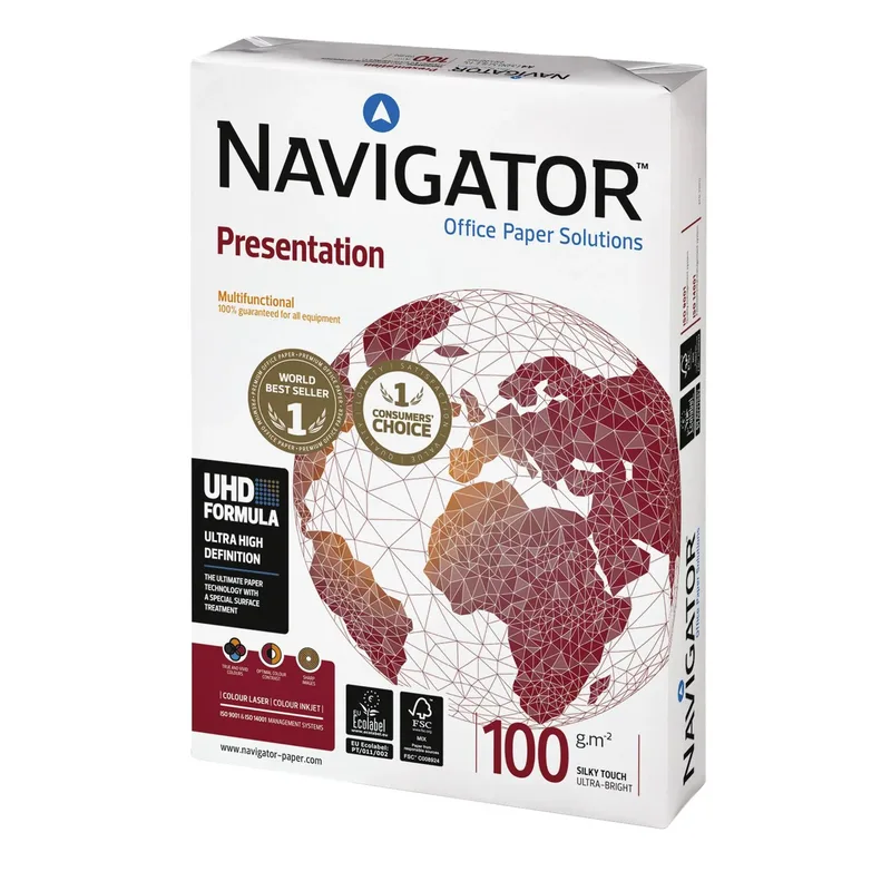 Kopieerpapier navigator presentation a3 100gr wit | 4 stuks von Navigator – Produktfoto