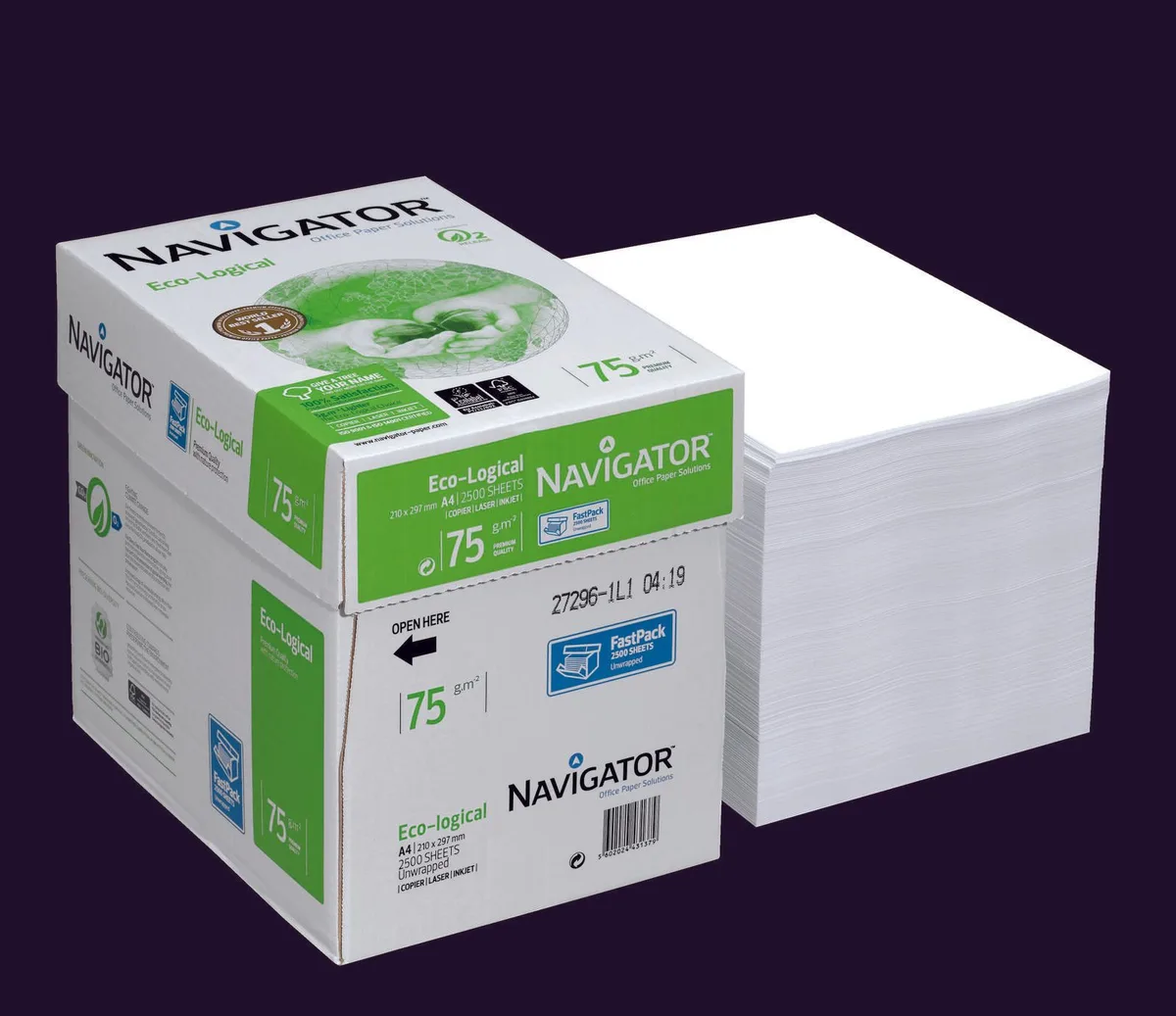 Kopierpapier DIN A4 75 g/m² van Navigator – productfoto