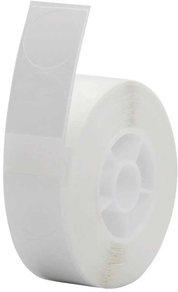 A2A08061801 Etiketten (rol) Ø 13 mm 205 stuk(s) Permanent hechtend Universele etiketten fra Niimbot i Hvid – produktbillede