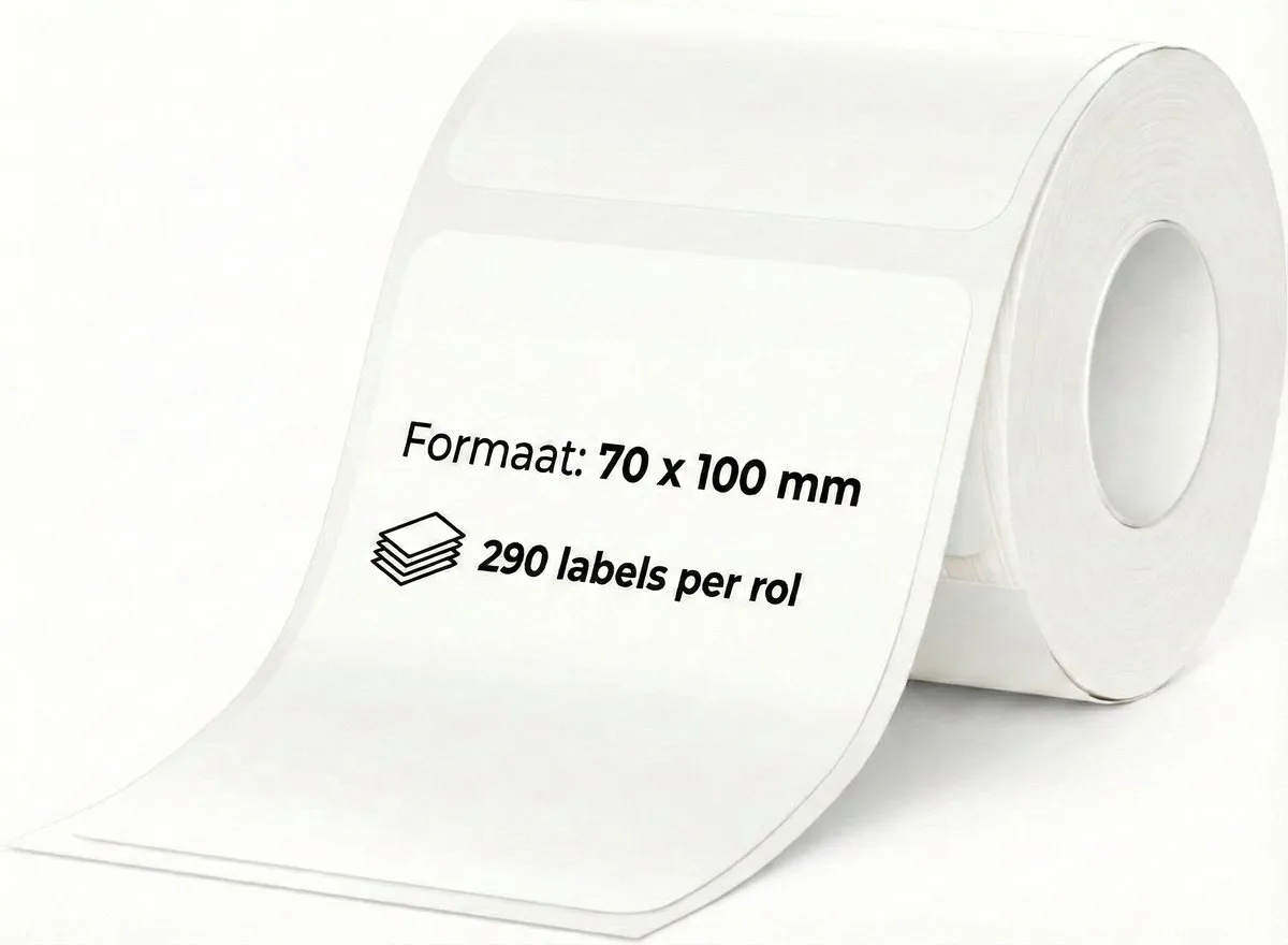 labelprinterrol K3 - 70x100mm met 290 Labels - 1 rol - Wit von Niimbot in Wit 70x100 – 290 vellen – Produktfoto
