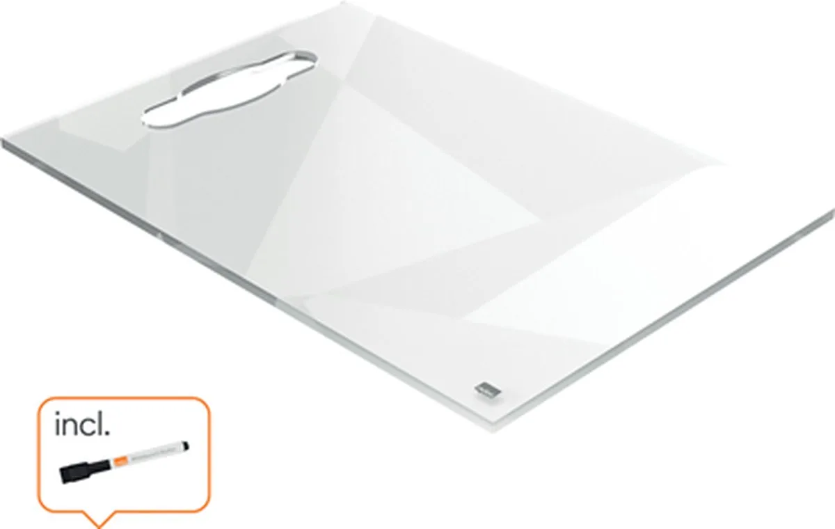 A4 Acryl-notizblock Mit Handgriff von Nobo in Transparent – Produktfoto