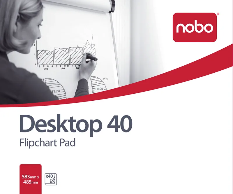 Flipchart-Block, Format: DIN B1, (B)584 x (H)483 mm by Nobo – product photo