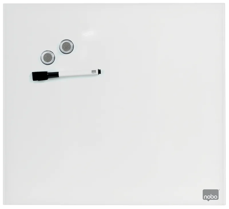 Glas-Magnettafel, (B)450 x (H)450 mm, weiß från Nobo – produktbild