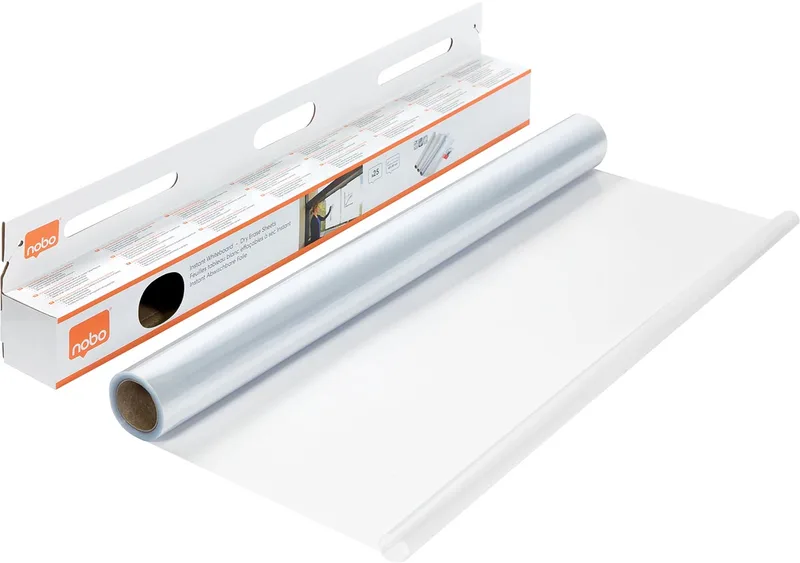 Instant Whiteboard droog uitwisbare vellen, transparant 600x800, 25 vel per rol by Nobo – product photo