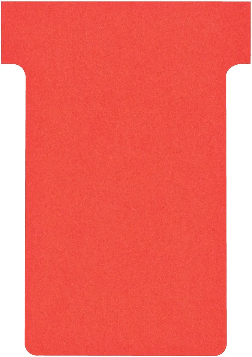 T-Kaart Maat 2, Papier, 170 g/m², 85 x 48,5 mm, (pak 100 stuks) von Nobo in Rot – Produktfoto