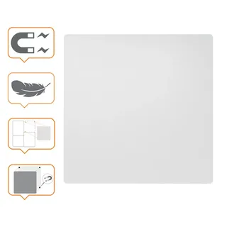 Whiteboard Nobo frameloos modulair 45x45cm van Nobo – productfoto 2 van 5