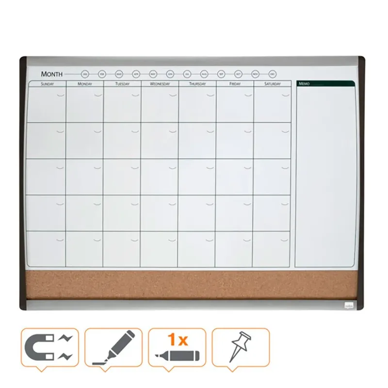 Planificateur De Tableau Blanc Magnétique 58x43 Cm de Nobo – photo produit 4 sur 4