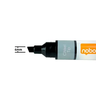 Whiteboardmarker Nobo Liquid ink schuin assorti 4mm 10stuks by Nobo – product photo 2 of 6
