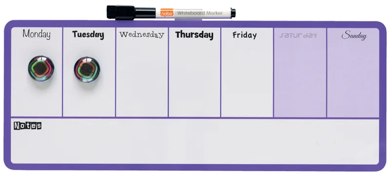 Wochenplaner, (B)360 x (H)140 mm, violett de Nobo – photo produit