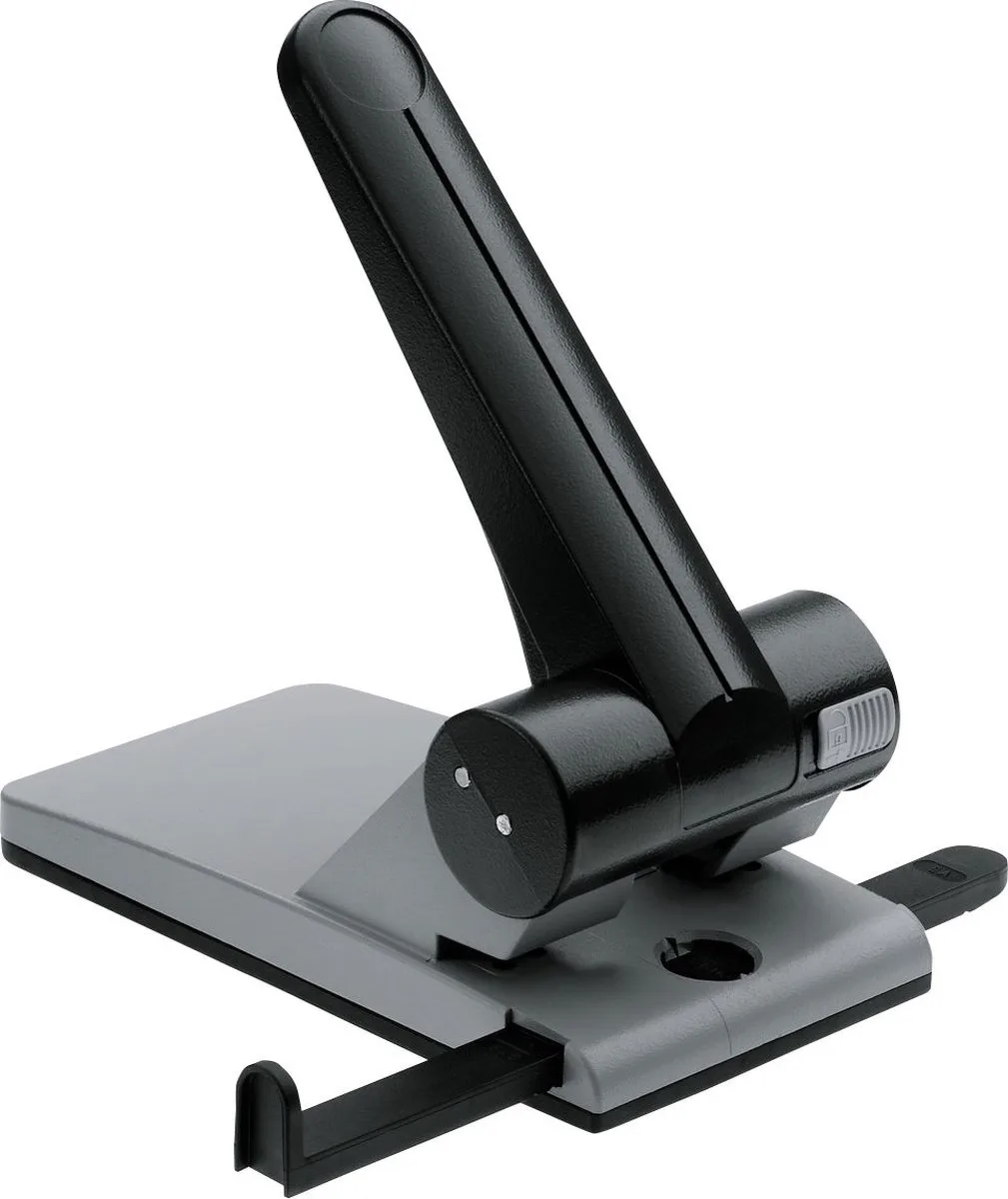 B265 - Blok Perforator - 2 Gaats - Metaal- Inleg 65vel - Grijs Zwart fra Novus i 2 gaats – produktbillede