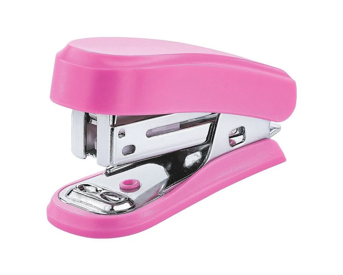Heftgerät Mini, mit integriertem Klammerentferner van Novus in Roze – productfoto