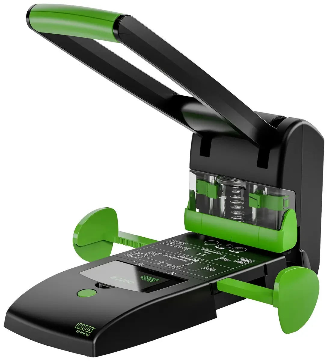 B 2200 Re+new Perforator van Novus in Zwart, Groen – productfoto