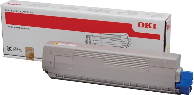 C831 C841 tonercartridge de OKI en Jaune – photo produit