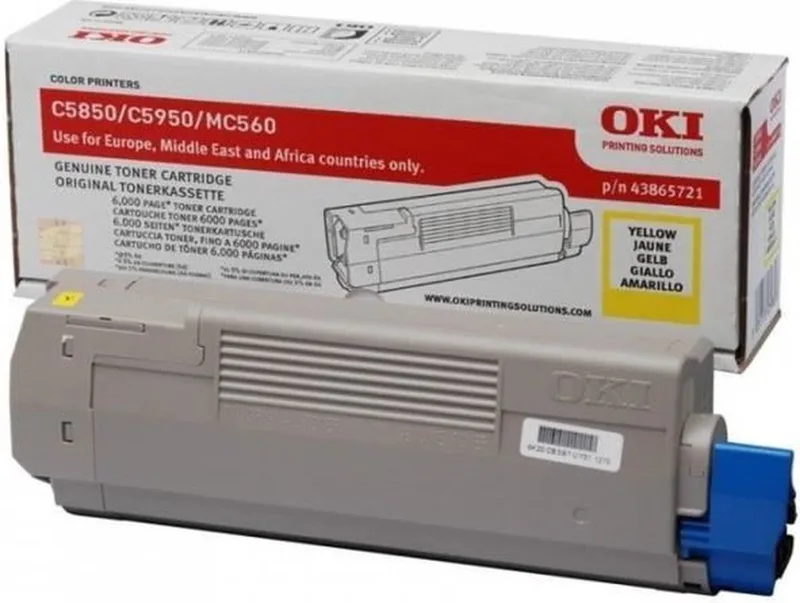 Oki 43865721 - Tonercartridge de OKI en Jaune – photo produit