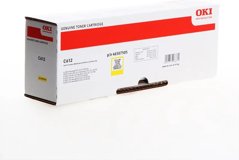 OKI - 46507505 - C612 - Toner från OKI i Gul – produktbild