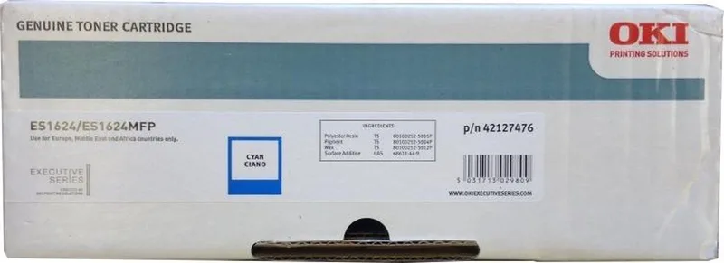 Toner 42127476 ES1624 Cyan Origineel by OKI in Cyaan – product photo