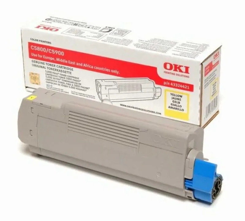 Toner - yellow voor de C5550mfp / C5800 / C5900 (5k) de OKI en Jaune – photo produit