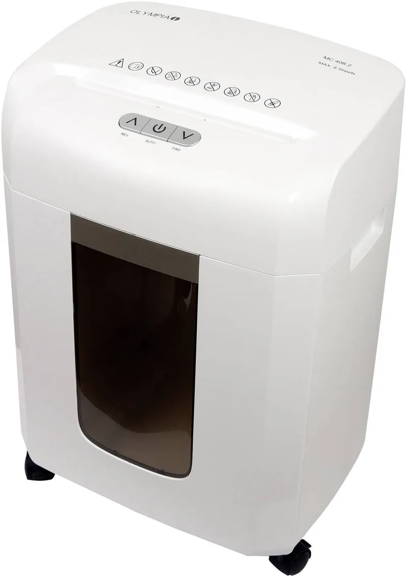 Aktenvernichter MC 408.2 weiss von Olympia – Produktfoto