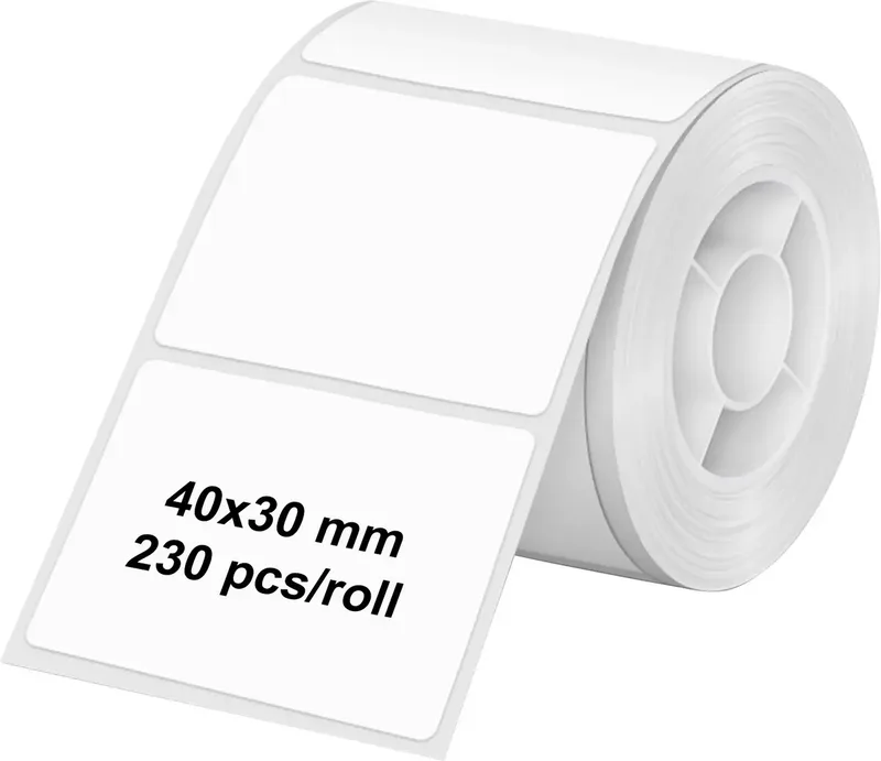 Olympia 6320 Etiketten (rol) 40 x 30 mm Thermisch papier Wit 1 stuk(s) Universele etiketten van Olympia – productfoto