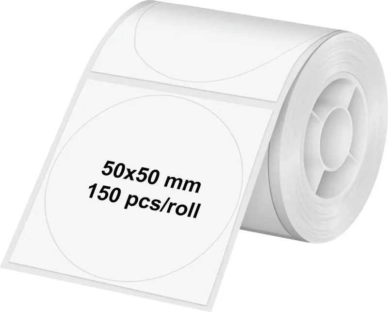 Olympia 6324 Etiketten (rol) 50 x 50 mm Thermisch papier Wit 1 stuk(s) Permanent hechtend Universele etiketten van Olympia – productfoto