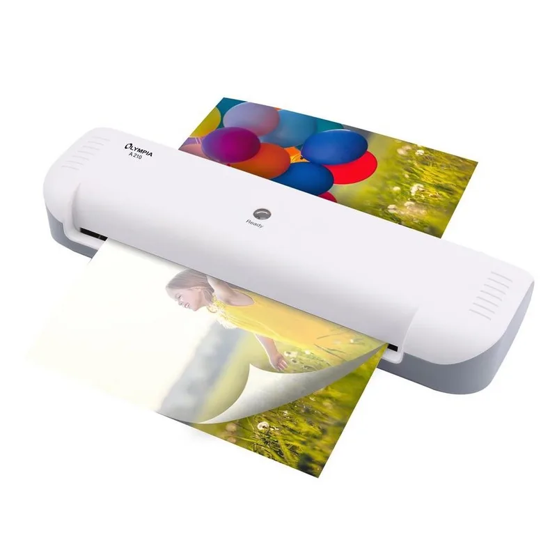 Laminiergerät A 210, bis DIN A4, inkl. Laminierfolien, Folienstärke bis 125 micron by Olympia in White – product photo