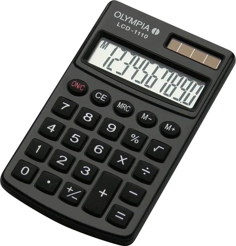 LCD 1110 Taschenrechner Schwarz Display (Stellen): 10 solarbetrieben, batteriebetrieben (B x H x T) 70 x 10 x 117 mm de Olympia – photo produit