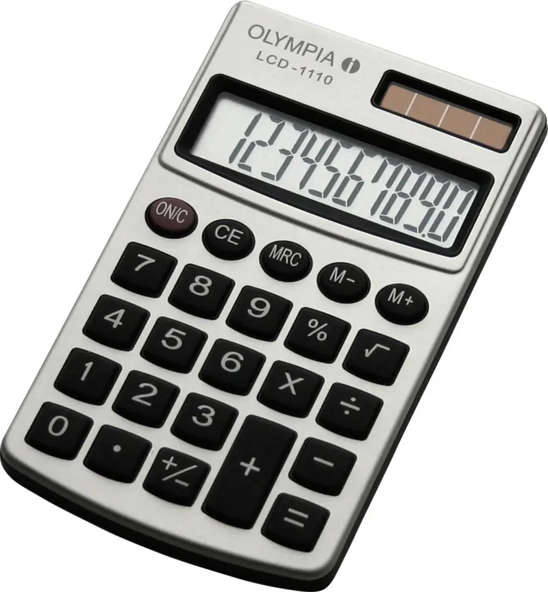 LCD 1110 Taschenrechner Silber Display (Stellen): 10 solarbetrieben, batteriebetrieben (L x B x H) 117 x 70 x 10 mm de Olympia – photo produit