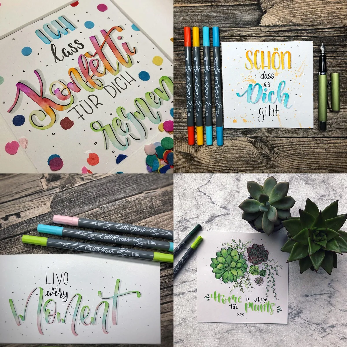 Brush-Pens Mehrfarbig 2.0 mm van Online – productfoto