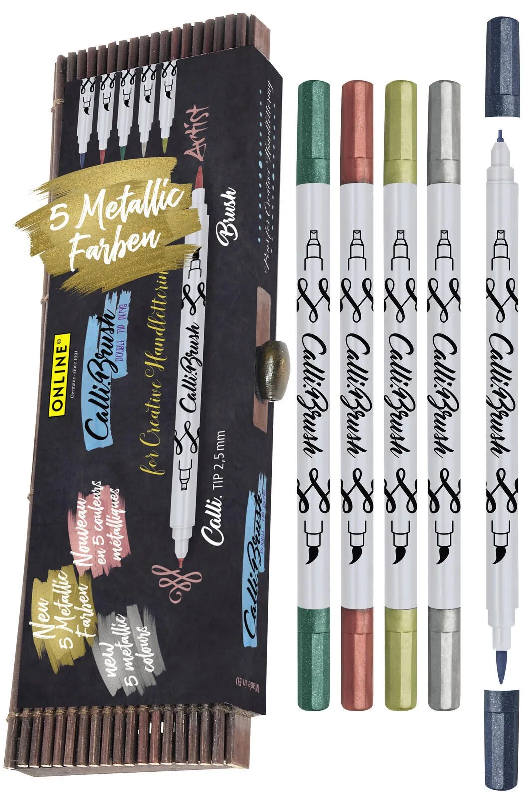 Brush-Pens Mehrfarbig 2.0 mm by Online – product photo