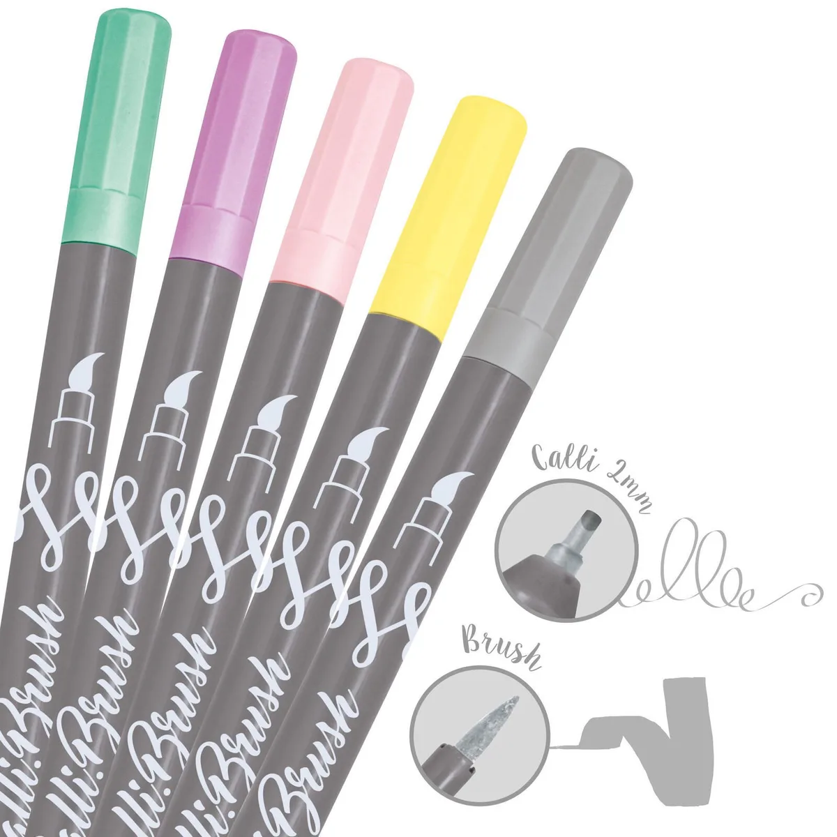 Brush-Pens Mehrfarbig 2.0 mm by Online – product photo