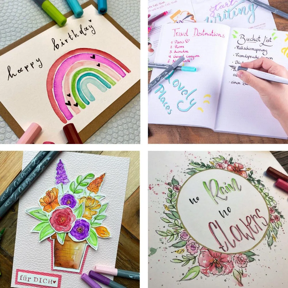 Handlettering-Set Mehrfarbig 0.3 - 1.6 mm by Online – product photo