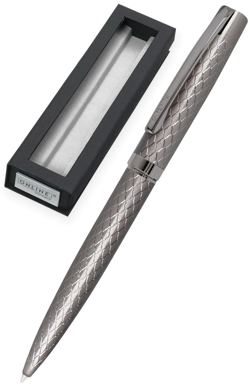 Kugelschreiber 0,6 mm Silber, Schreibfarbe: schwarz van Online – productfoto