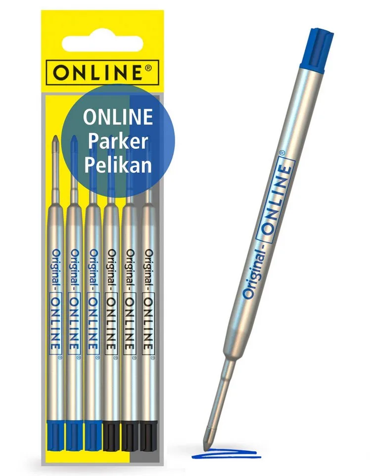 Kugelschreiber Kugelschreiberminen, G2-Format, für Standard-Kugelschreiber, hergestellt in der Schweiz de Online en Bleu, Noir – photo produit