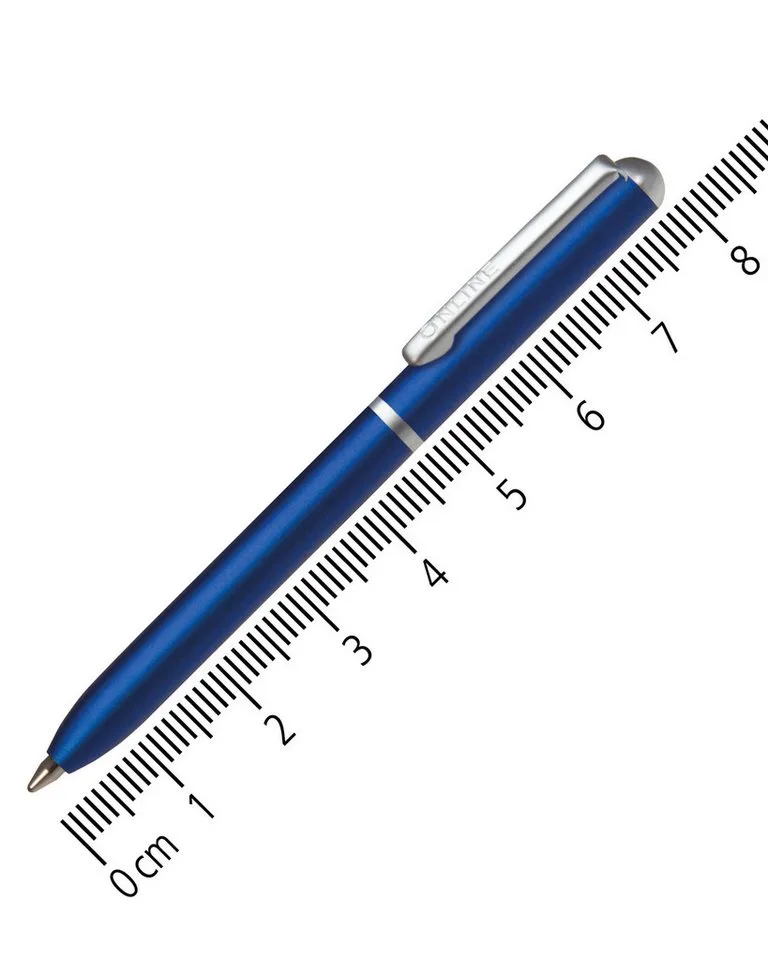 Kugelschreiber Mini Portemonnaie Drehkugelschreiber, inkl. Standard D1-Qualitätsmine, blauschreibend von Online in Blau – Produktfoto