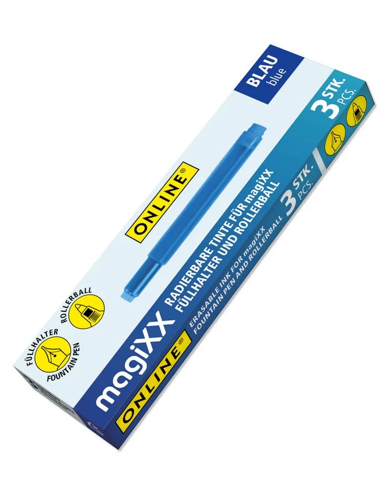 magiXX radierbare Tintenpatronen Tintenpatrone (1-tlg., Große Nachfüll-Patronen königsblau) by Online – product photo