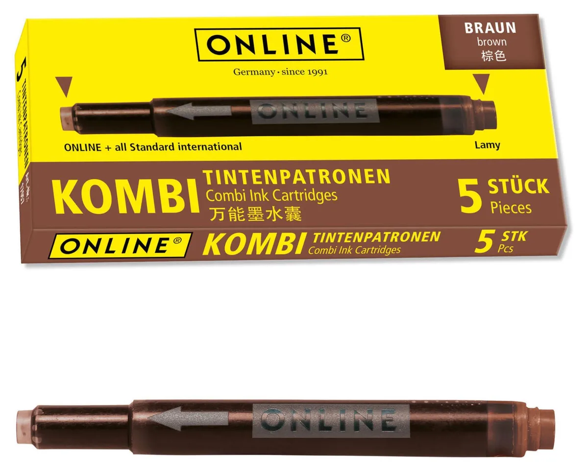 Tintenpatronen für Füller braun van Online – productfoto