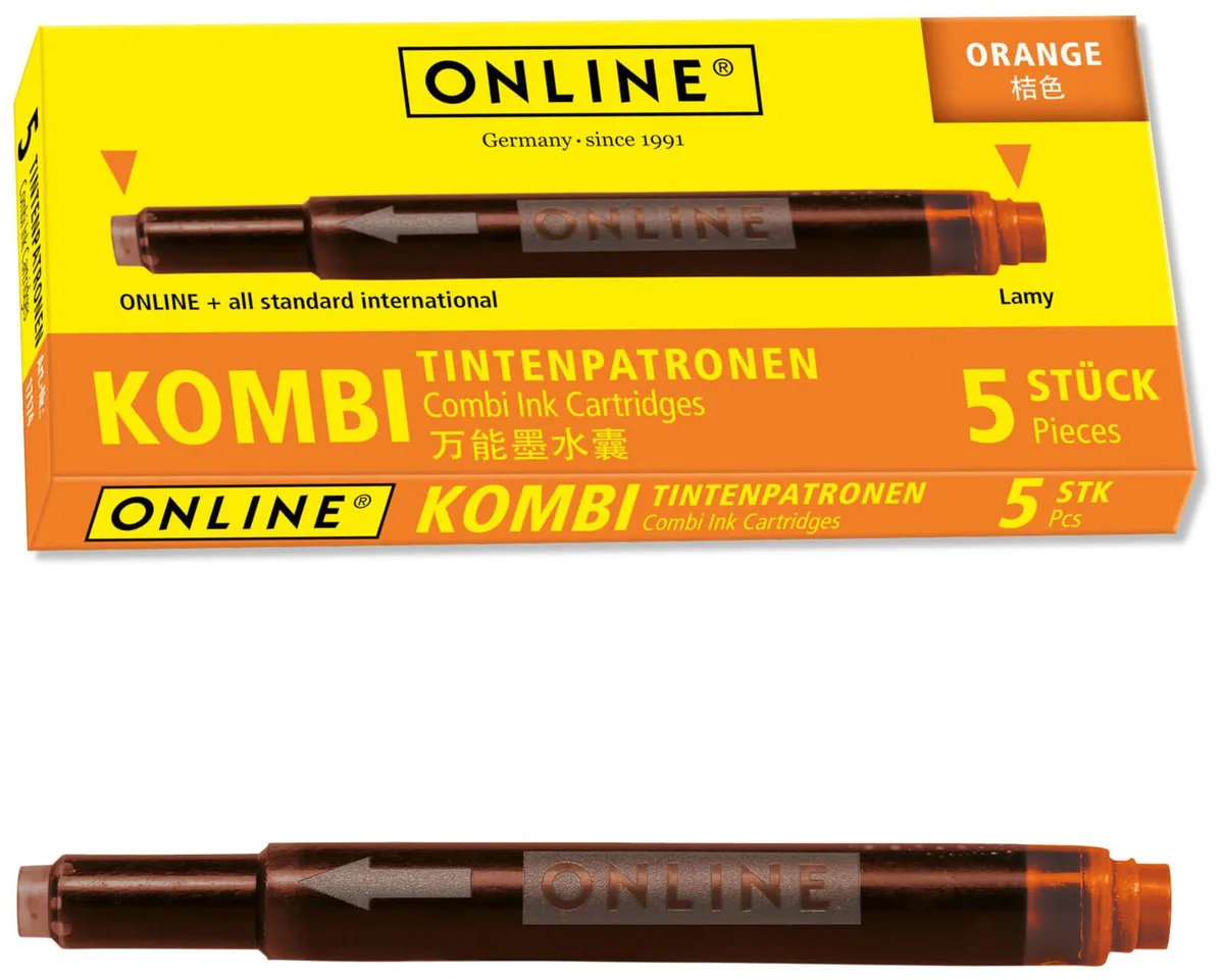 Tintenpatronen für Füller orange van Online – productfoto