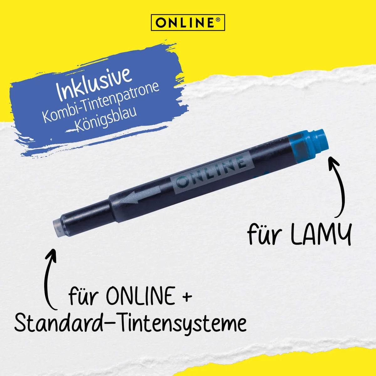 Tintenpatronen und Tintenkiller Set königsblau by Online – product photo