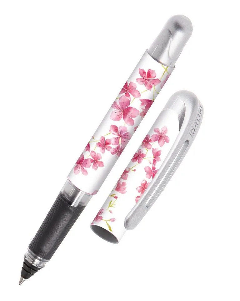 Tintenroller College Tintenpatronen-Rollerball, ergonomisch, ideal für die Schule, hergestellt in Deutschland de Online en Cherry Blossom – photo produit