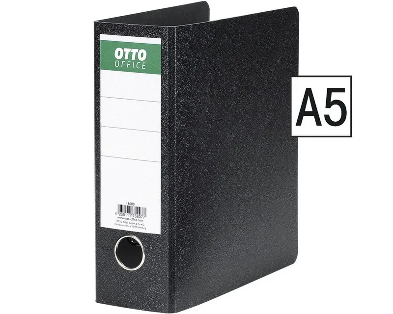 Aktenordner, DIN A5 hoch by Otto Office in Black – product photo