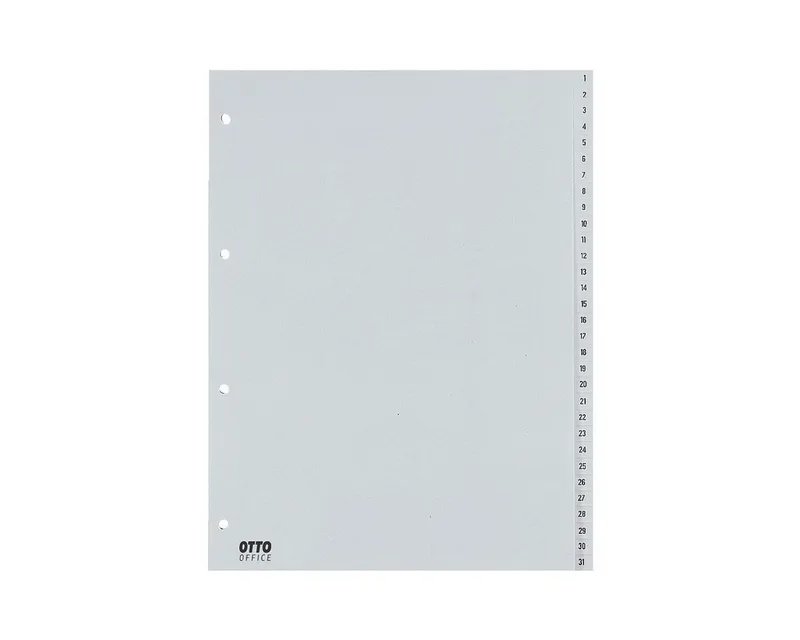 Aktenordner Register 1-31, DIN A4, 31-tlg., Kunststoff de Otto Office en Gris – photo produit