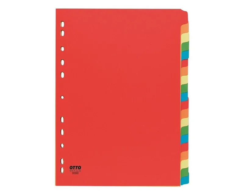 Aktenordner Register 20-tlg.,blanko, intensivfarben, DIN A4, Karton de Otto Office en Multicolore – photo produit