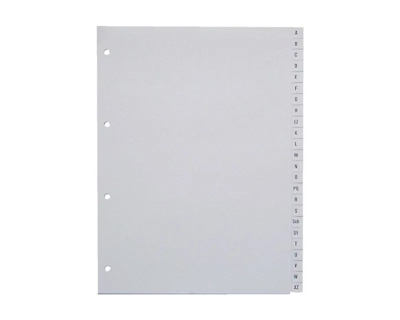 Aktenordner Register A-Z, DIN A4, 24-tlg., Kunststoff by Otto Office in Grey – product photo