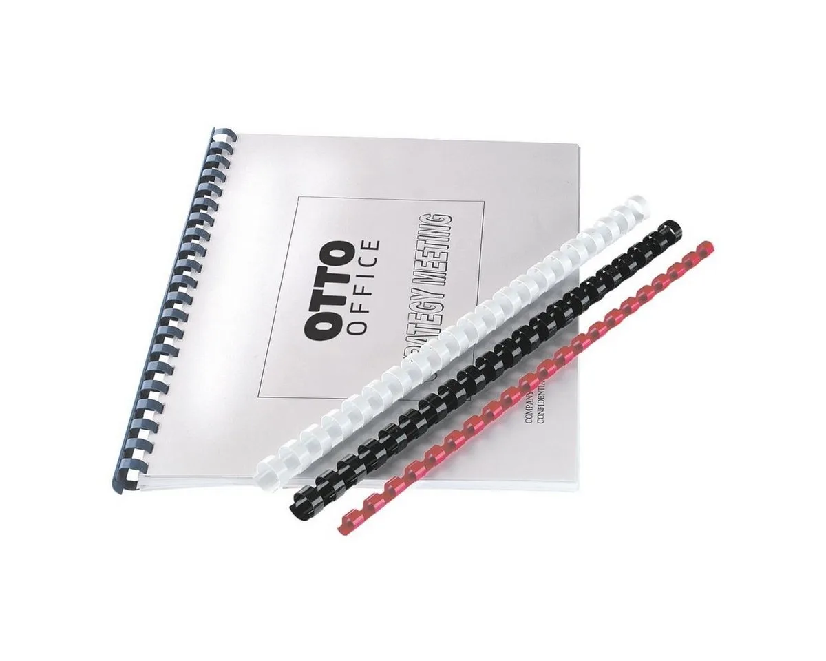 Bindegerät, Plastikbinderücken Ø 6 mm, 21 Ringe, DIN A4, 30 Blatt de Otto Office en Noir – photo produit