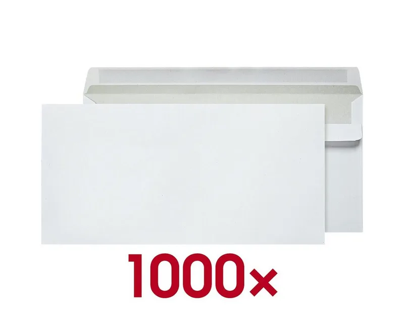 Briefumschlag, DIN lang, ohne Fenster, Selbstklebung de Otto Office en Blanc – photo produit