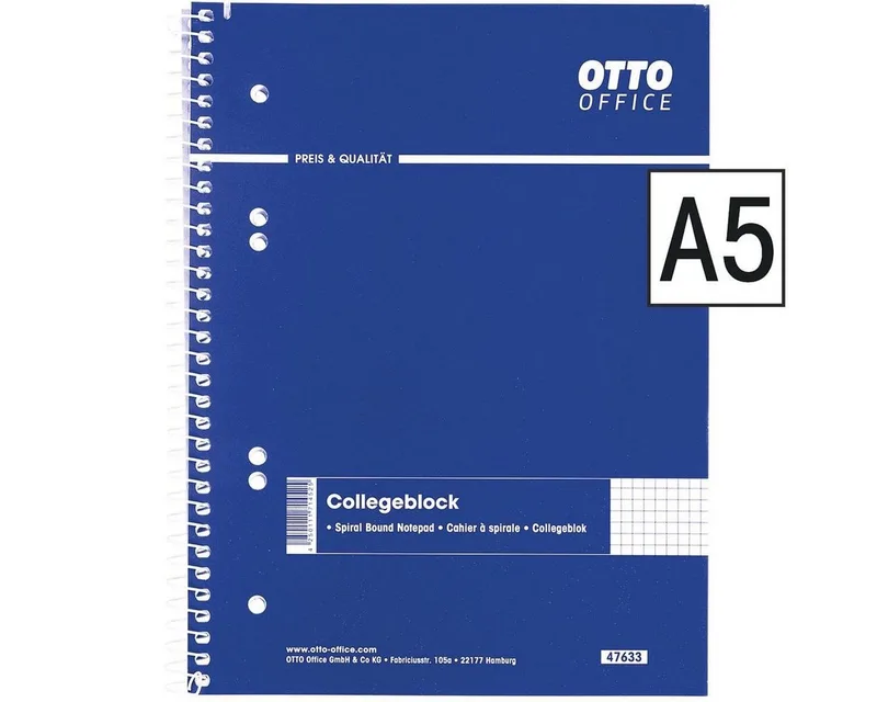 Collegeblock van Otto Office in Blauw – productfoto