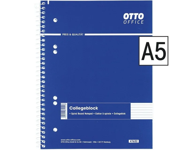 Collegeblock van Otto Office in Blauw – productfoto